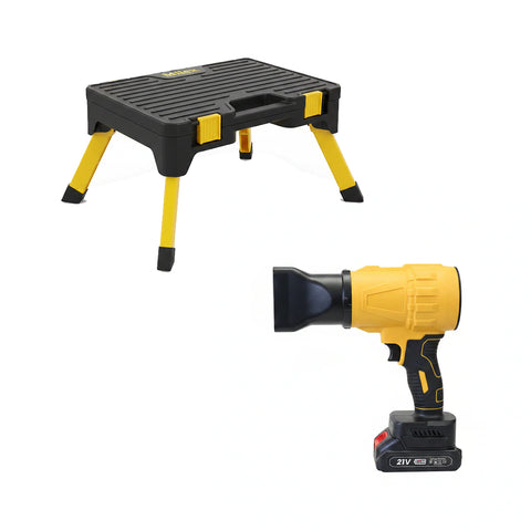 Milex Handheld Cordless Air Blaster 21V & Milex Foldable Stool Step