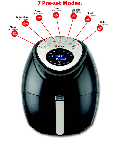 Milex 4.5L Power AirFryer + Recipe Book - Milex South Africa